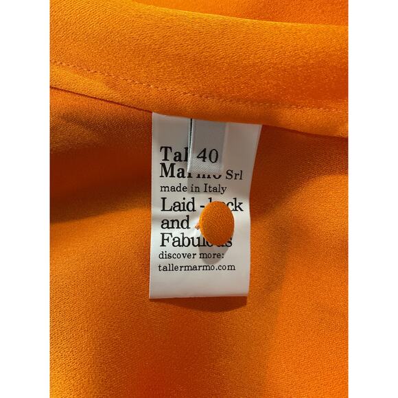 Taller Marmo Feather Trimmed Mandarin Del Lago Midi Dress Size IT 40 / US 8 NWT - Picture 5 of 6